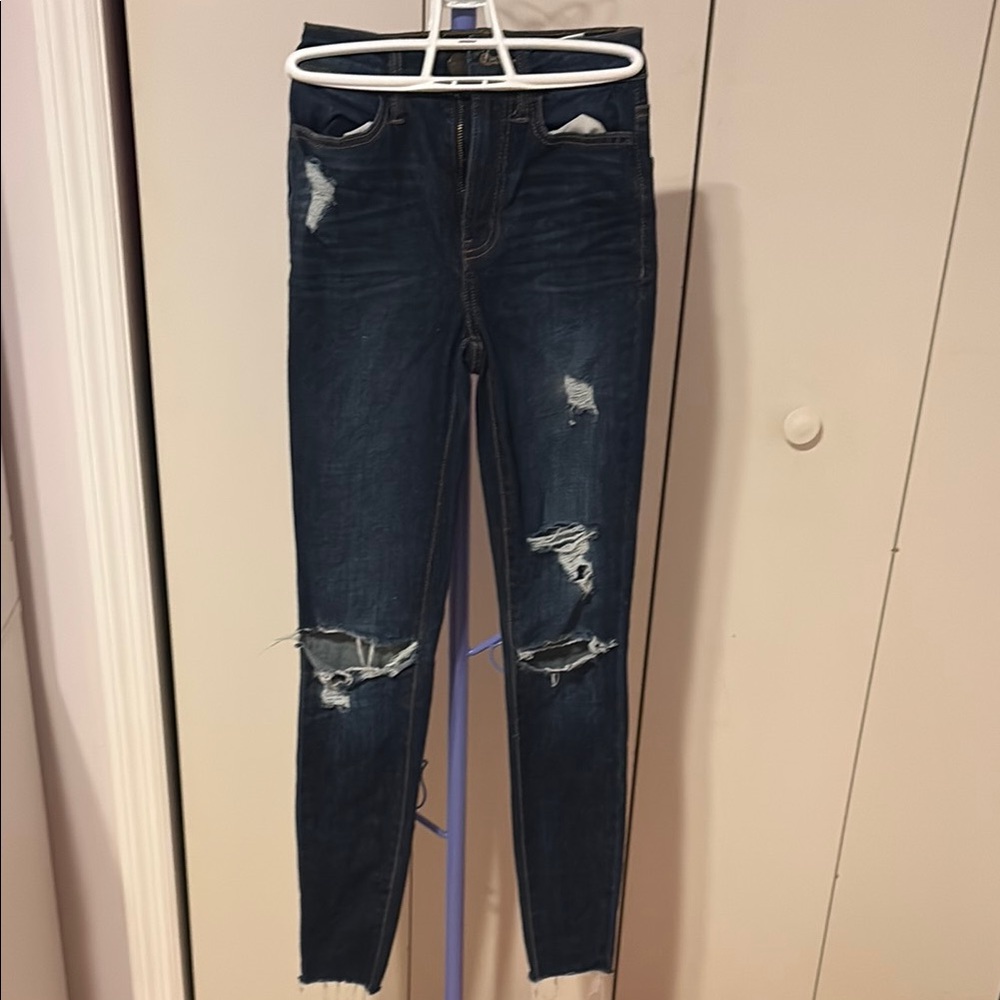 Distressed Blue Jeans for Women